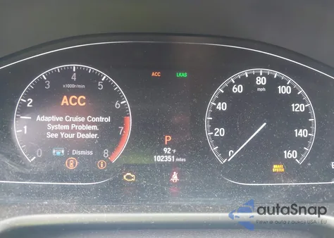 2020 Honda Accord Ex-L z USA, uszkodzony, nr VIN 1HGCV1F52LA040071